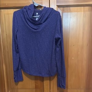 All in motionHeathered Purple hoodedTop